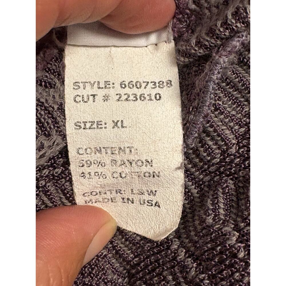 Cut Loose Floral Cardigan Sweater XL Burgundy Open Front - Picture 4 of 7